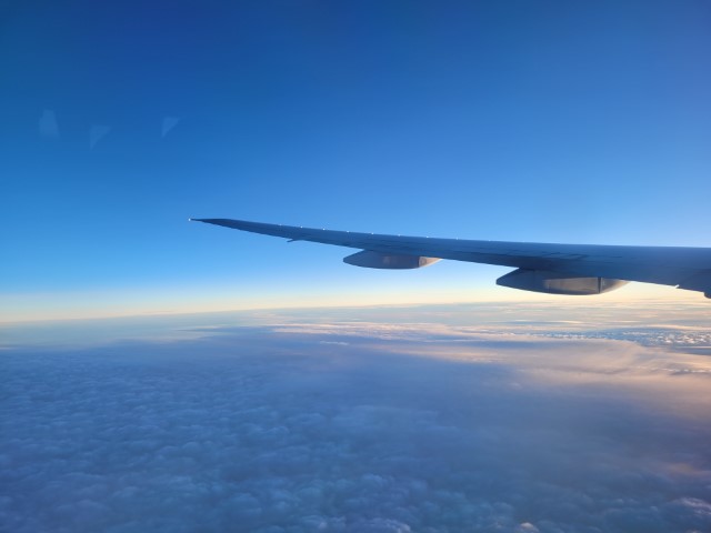 Sunrise from a plane